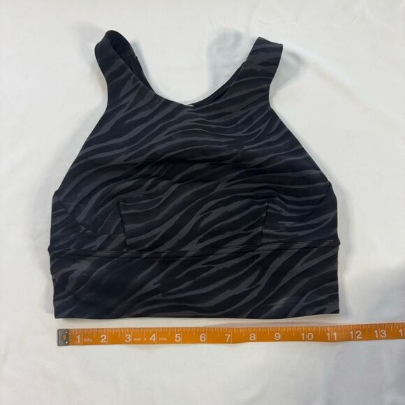 Lululemon Wunder Train Long Line Bra Medium Support Size 4 Le Tigre Camo Coal - Picture 3 of 7